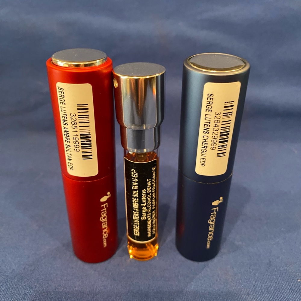 Serge Lutens Amber Sultan and Chergui Travel Sprays